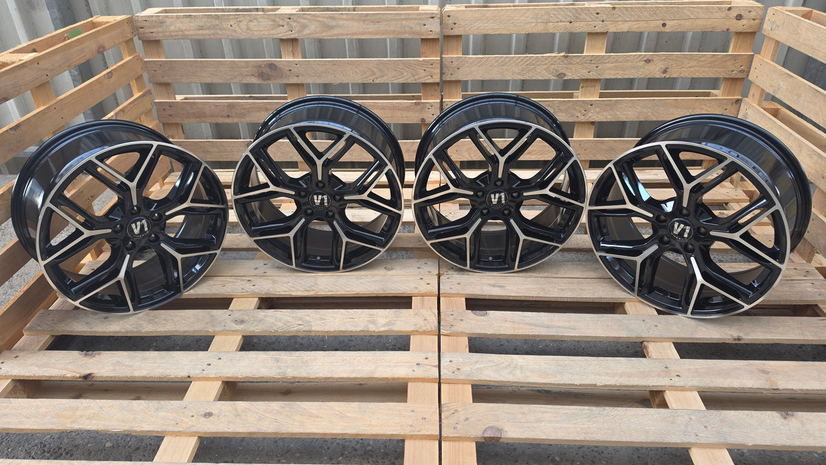 V1 Wheels V4 20 Zoll Alufelgen 5x120 ET35 Schwarz Poliert