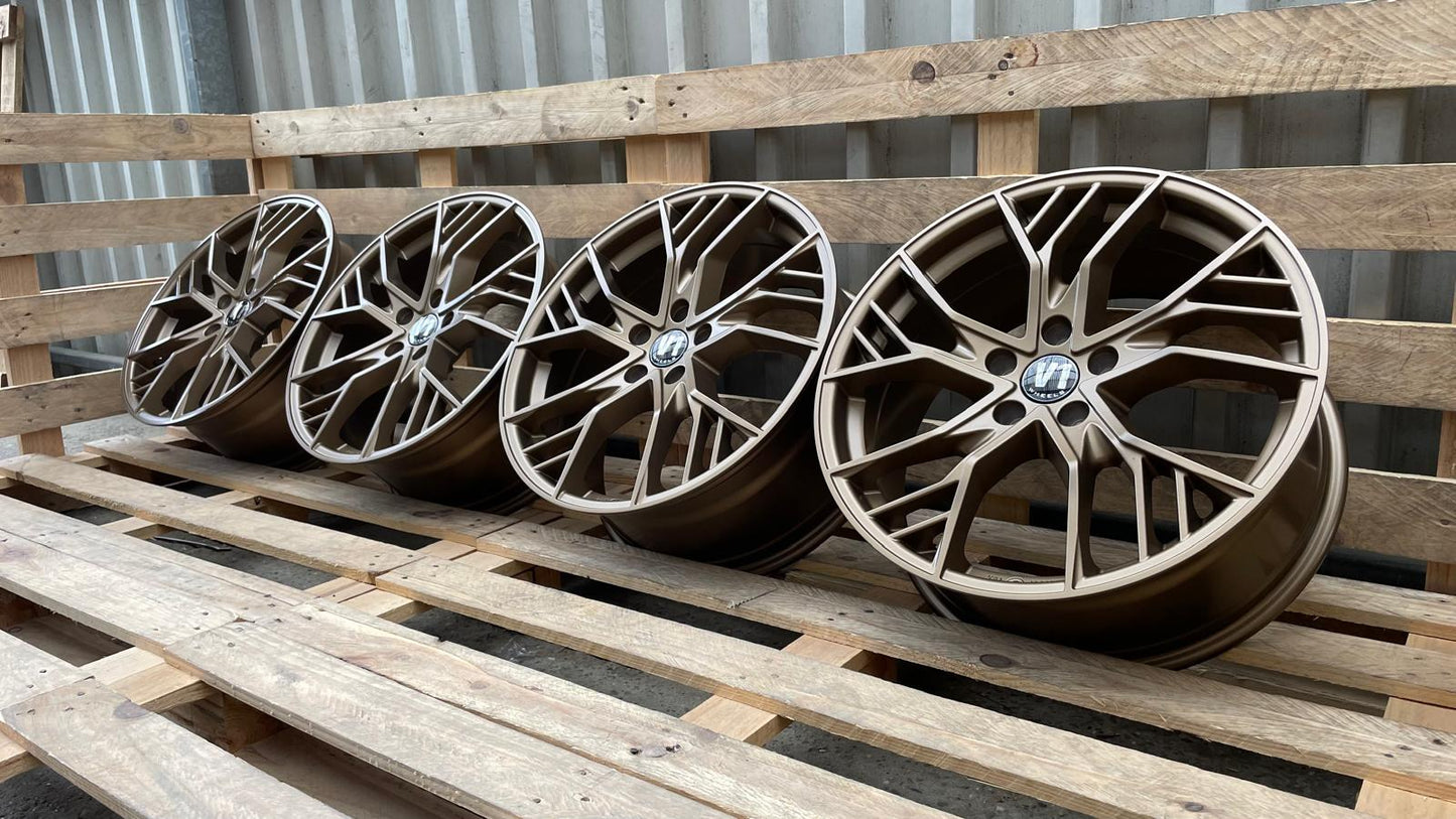 4er Satz V1 Wheels V7 19 Zoll Bronze Matt ET44