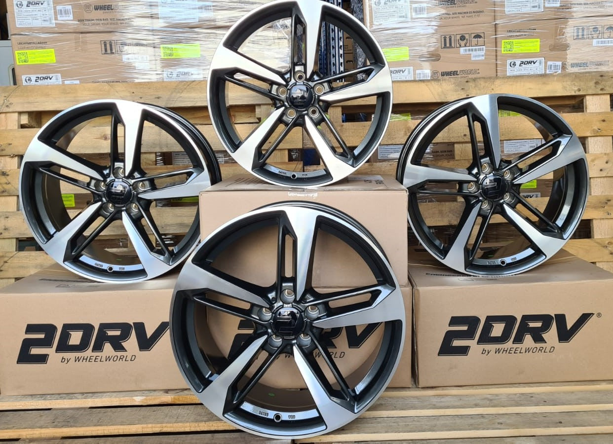 2DRV Wheelworld WH36 Felgen 18 Zoll Grau Poliert 8,0x18 ET48 5/112