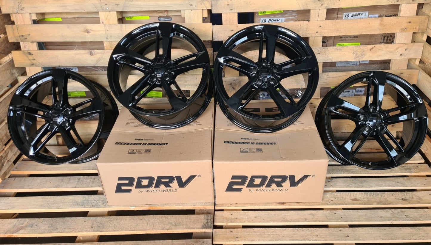 2DRV Wheelworld WH36 Felgen 19 Zoll Schwarz Glanz 8,5x19 ET30 5/112