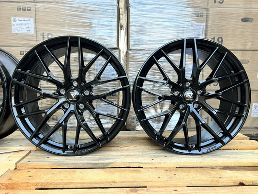 V1 Wheels DS2 #95156 Schwarz Glanz 9x20 ET45 5x120 für VW T5 T6 Multivan, Caravelle und VW Amarok - x-tyres