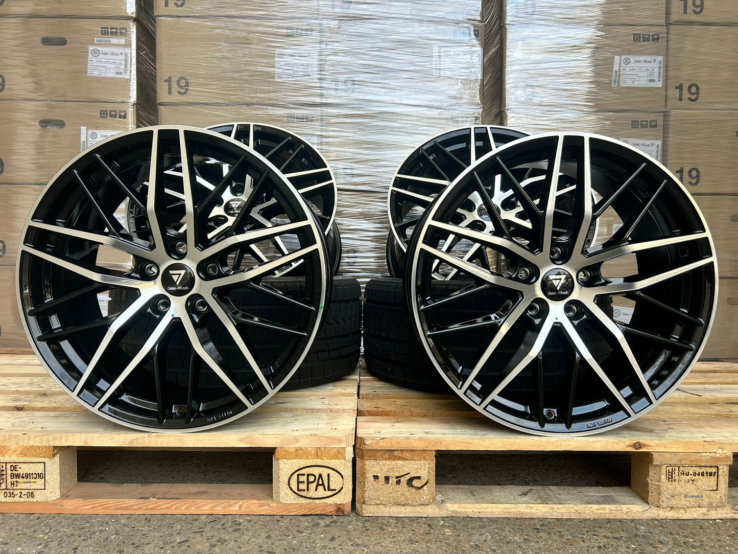 V1 Wheels DS2 20 Zoll Schwarz Poliert 9,0x20 ET45 5/120 65,1