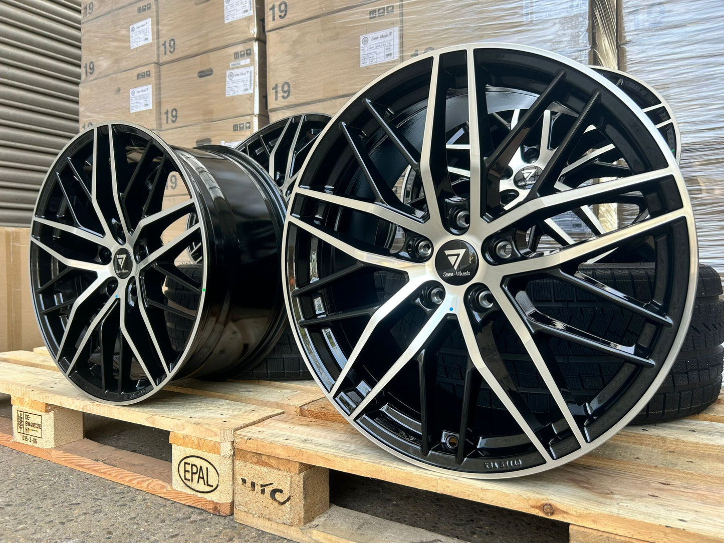 V1 Wheels DS2 20 Zoll Schwarz Poliert 9,0x20 ET45 5/120 65,1