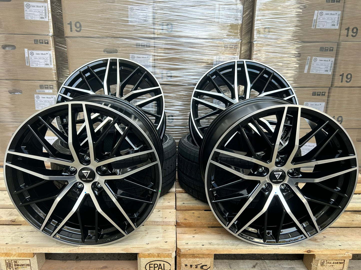 V1 Wheels DS2 20 Zoll Schwarz Poliert 9,0x20 ET45 5/120 65,1