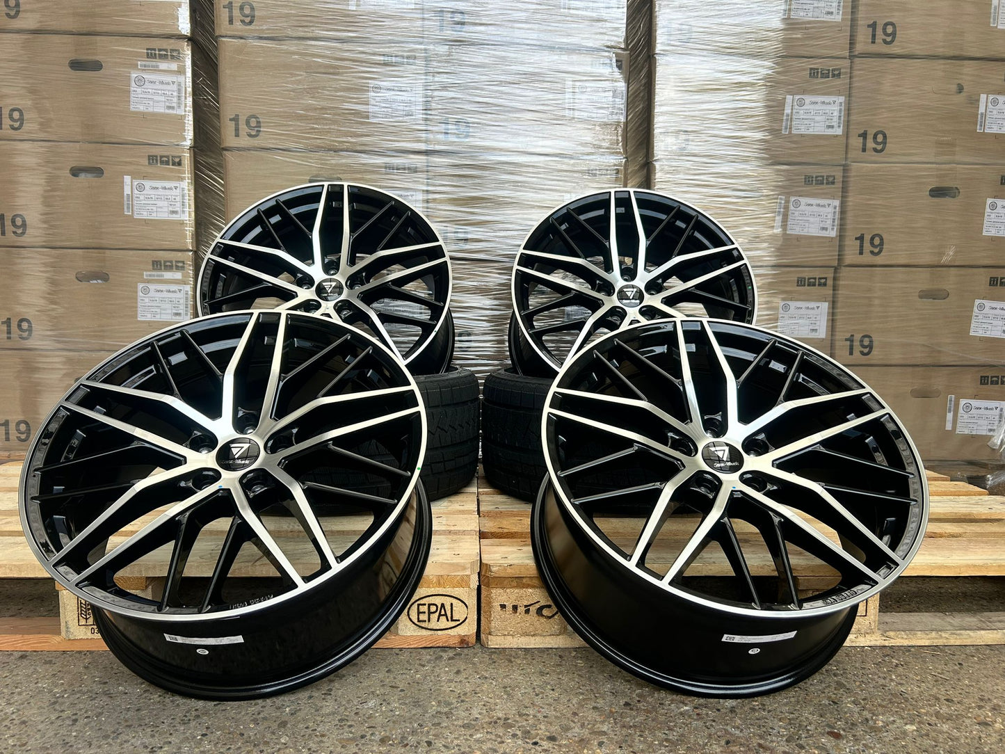 V1 Wheels DS2 20 Zoll Schwarz Poliert 9,0x20 ET45 5/120 65,1