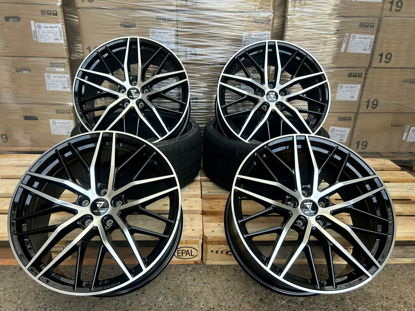 V1 Wheels DS2 20 Zoll Schwarz Poliert 9,0x20 ET45 5/120 65,1