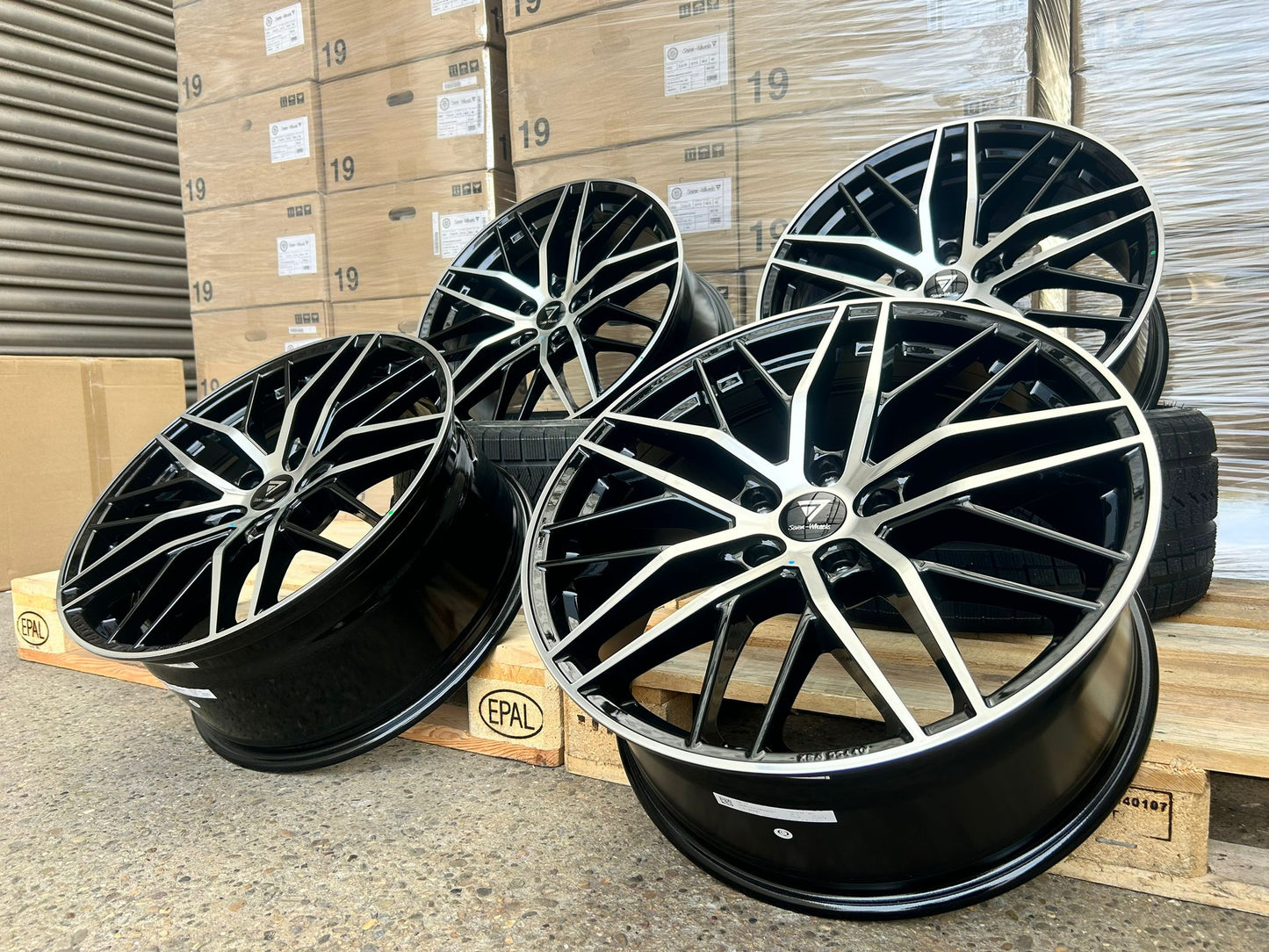 V1 Wheels DS2 20 Zoll Schwarz Poliert 9,0x20 ET45 5/120 65,1