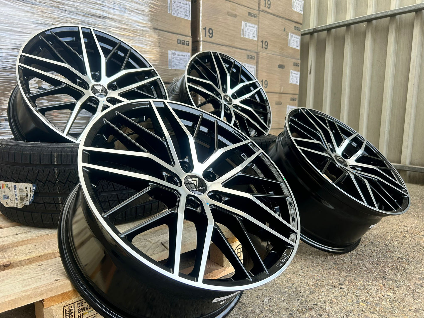V1 Wheels DS2 20 Zoll Schwarz Poliert 9,0x20 ET45 5/120 65,1