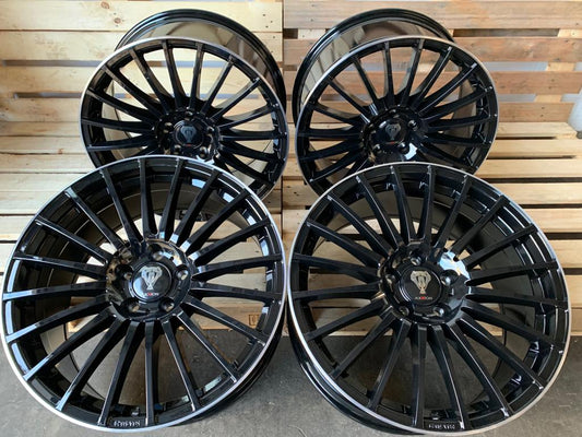 4er Satz Axxion AX5 19 Zoll Schwarz Glanz ET45