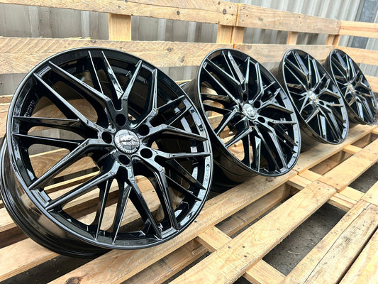 4er Satz Damina DM08 19 Zoll Schwarz Glanz ET45