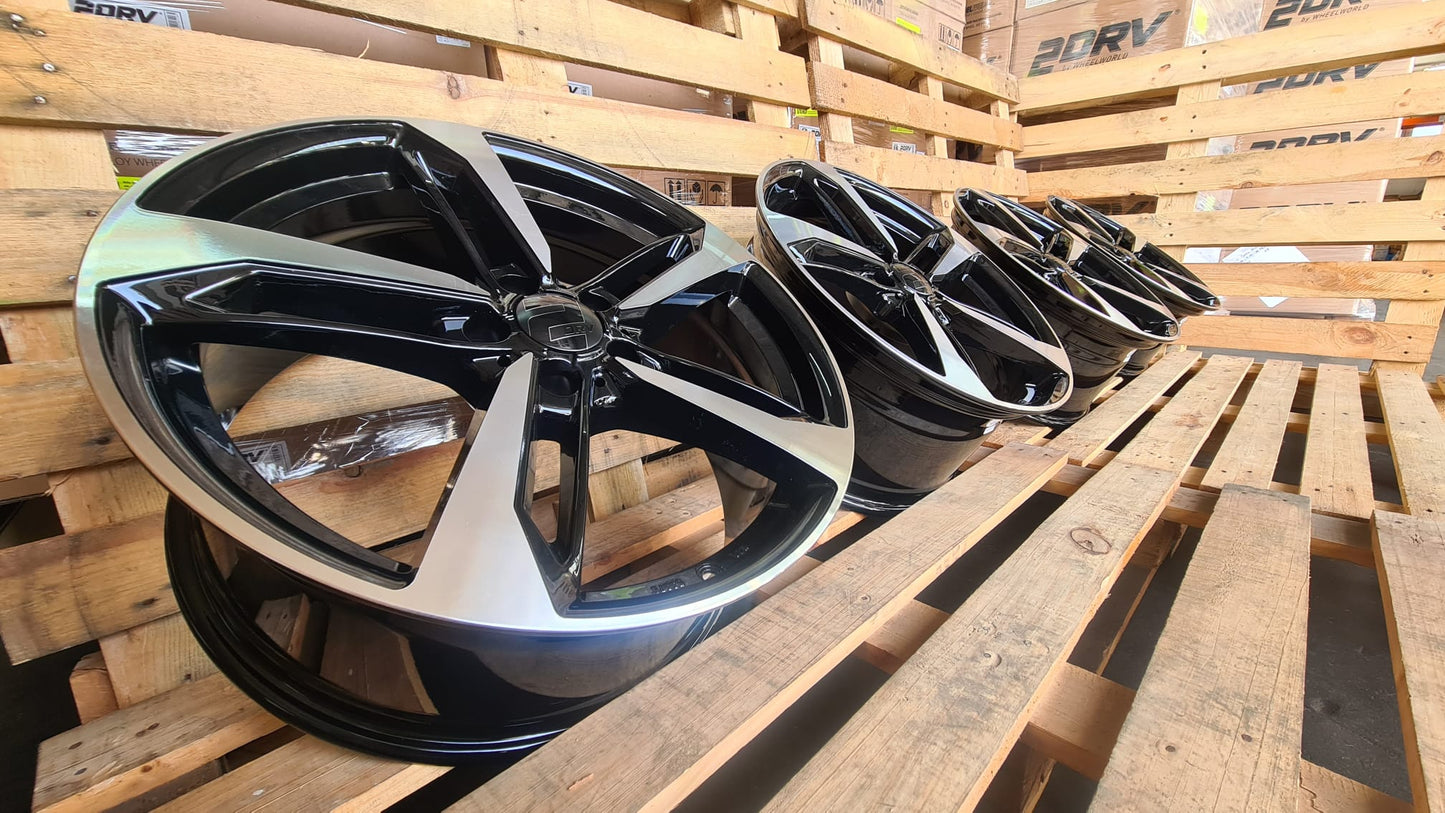 2DRV Wheelworld WH36 Felgen 18 Zoll Schwarz Poliert 8,0x18 ET30 5/112