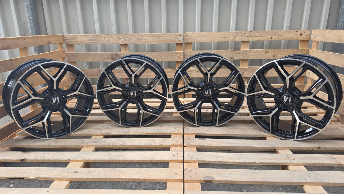 V1 Wheels V4 20 Zoll Alufelgen 5x120 ET35 Schwarz Poliert