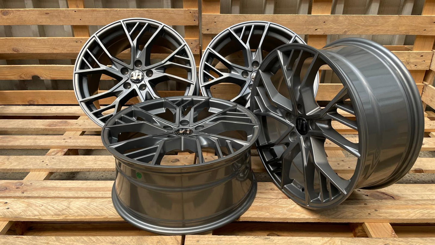 4er Satz V1 Wheels V7 19 Zoll Grau Glanz ET44
