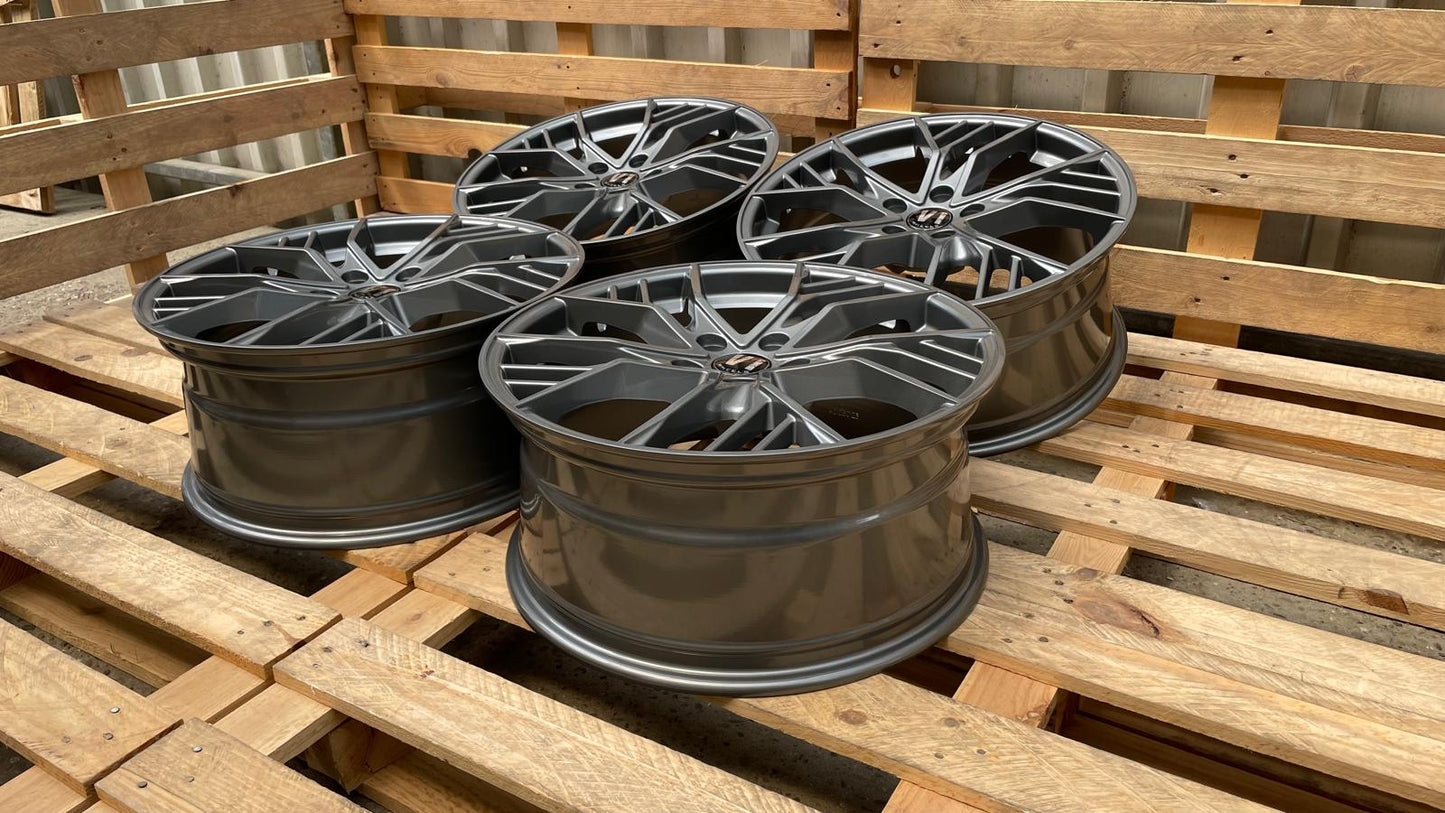 4er Satz V1 Wheels V7 19 Zoll Grau Glanz ET44