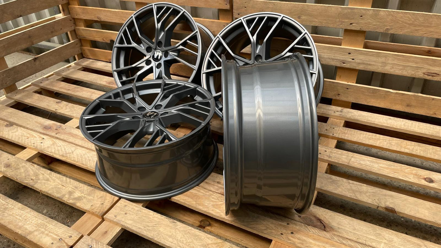 4er Satz V1 Wheels V7 19 Zoll Grau Glanz ET44