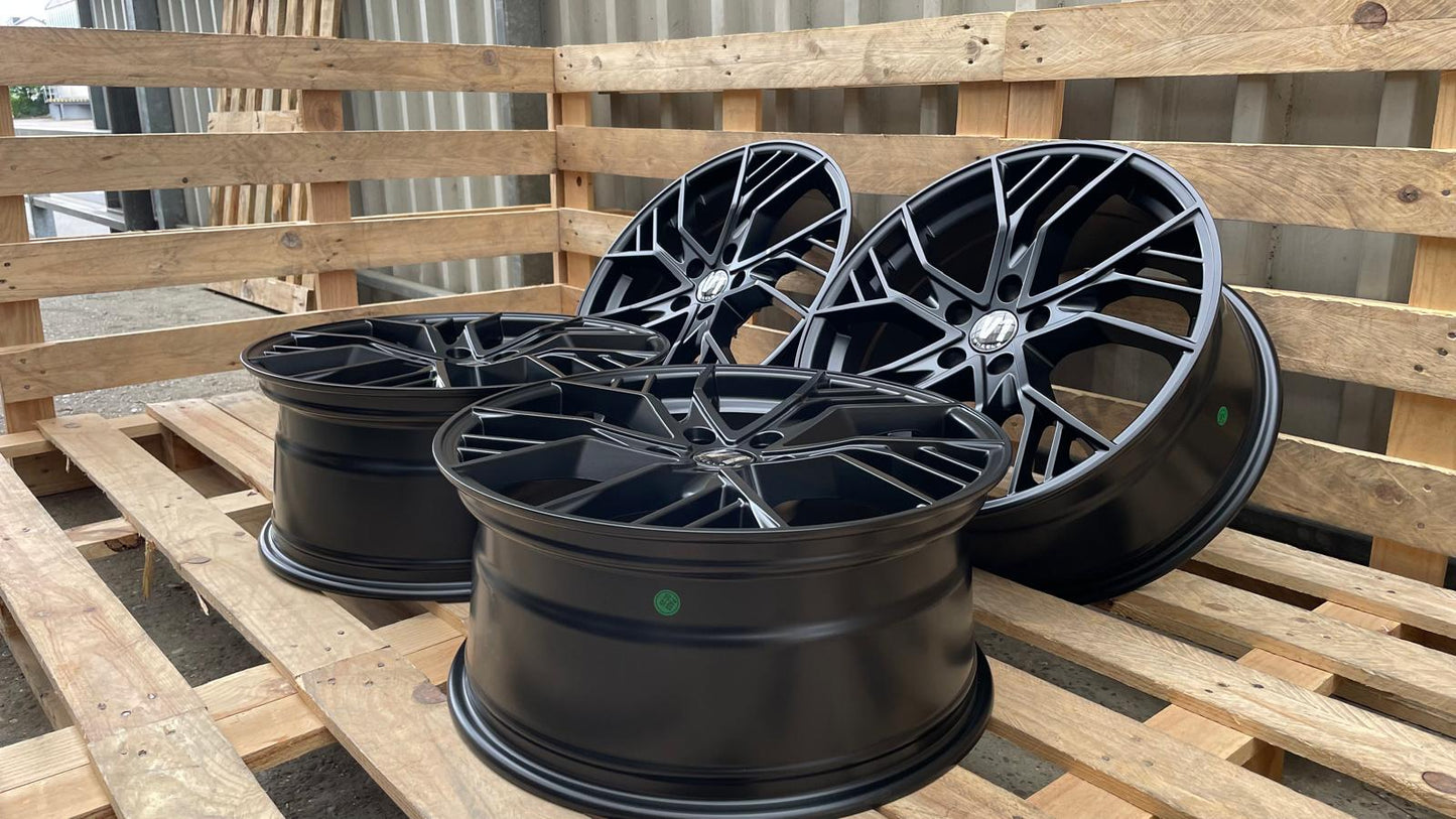 4er Satz V1 Wheels V7 19 Zoll Schwarz Matt ET44