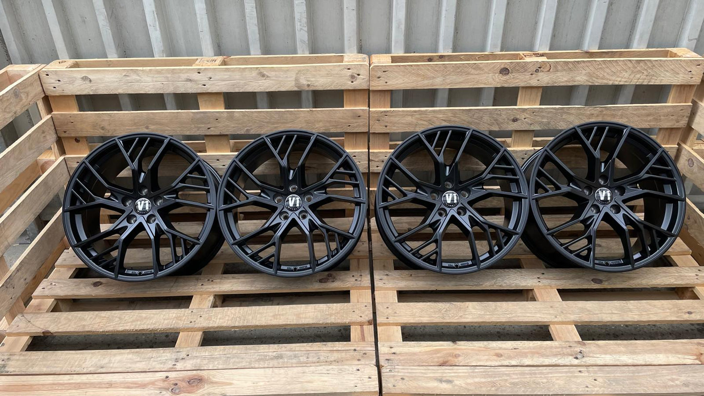 4er Satz V1 Wheels V7 19 Zoll Schwarz Matt ET44