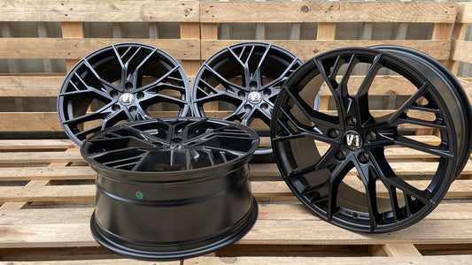 4er Satz V1 Wheels V7 19 Zoll Schwarz Matt ET44