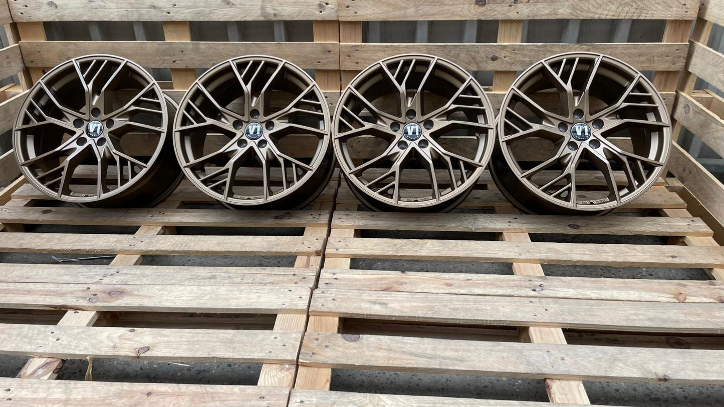 4er Satz V1 Wheels V7 19 Zoll Bronze Matt ET44