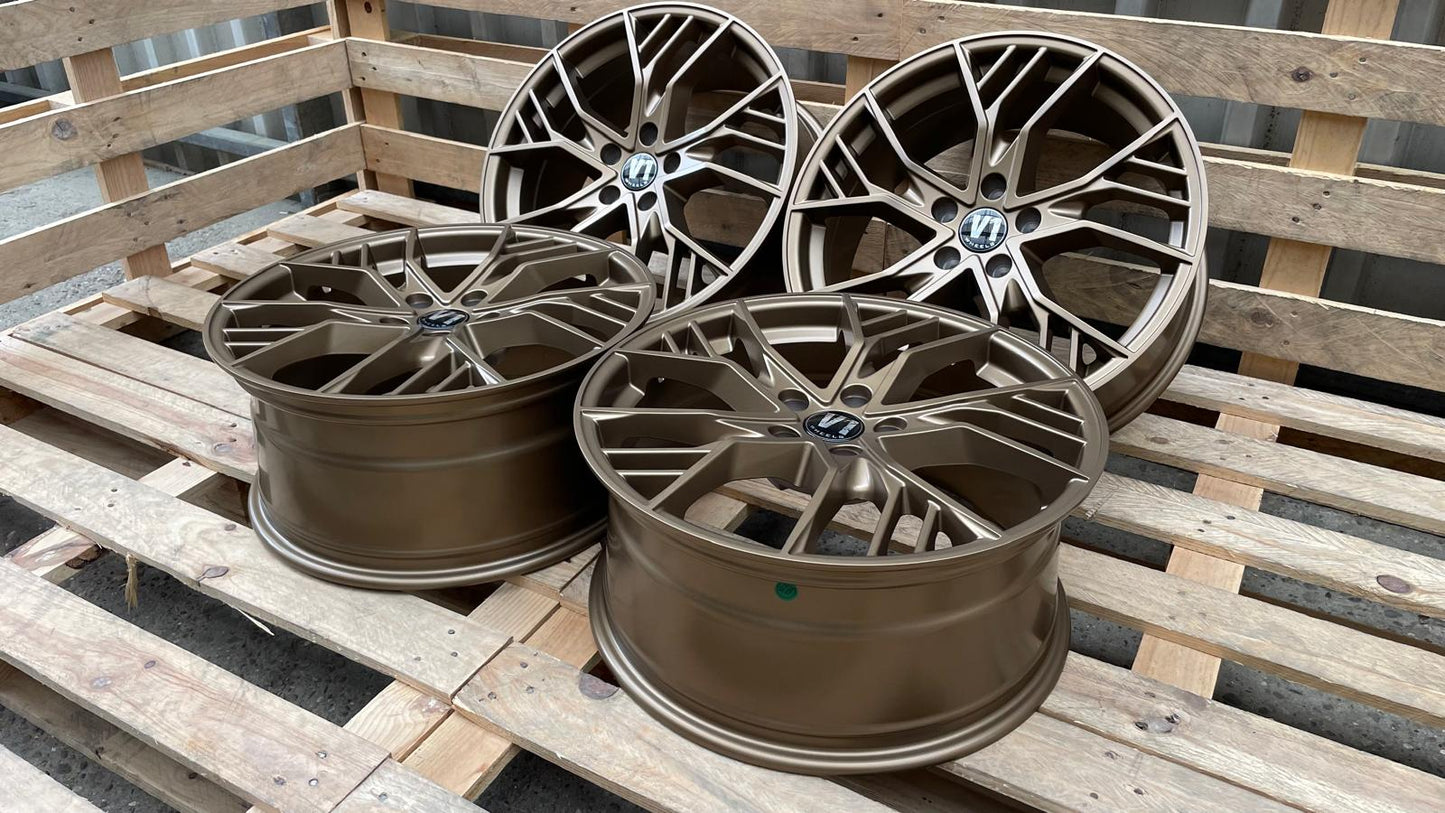 4er Satz V1 Wheels V7 19 Zoll Bronze Matt ET44