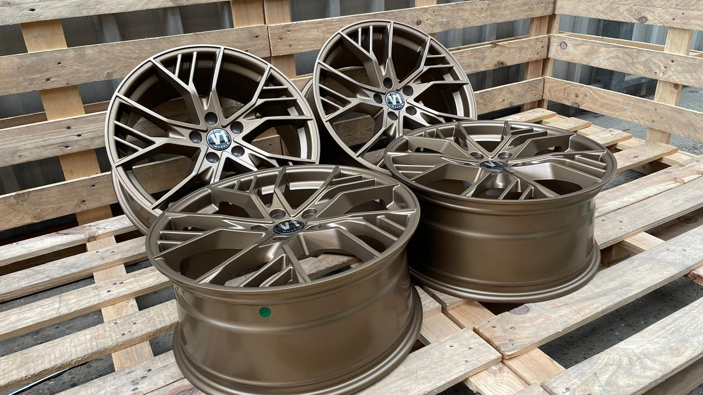 4er Satz V1 Wheels V7 19 Zoll Bronze Matt ET44