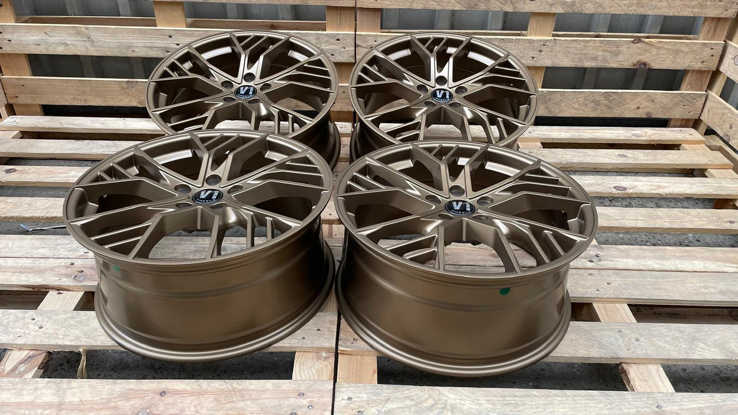 4er Satz V1 Wheels V7 19 Zoll Bronze Matt ET44