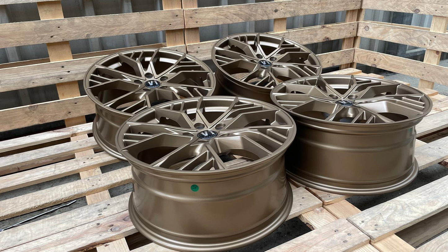 4er Satz V1 Wheels V7 19 Zoll Bronze Matt ET44