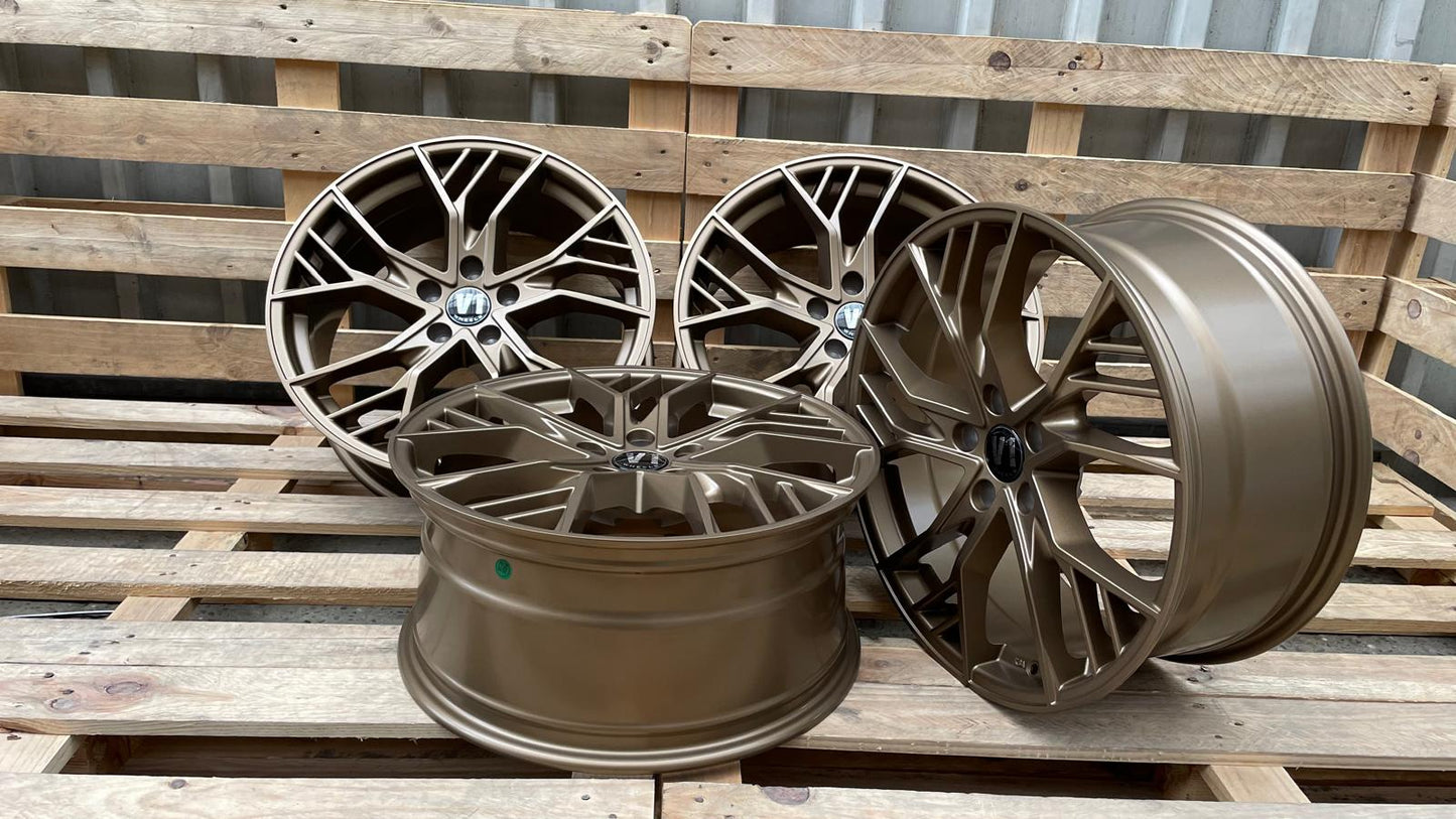 4er Satz V1 Wheels V7 19 Zoll Bronze Matt ET44