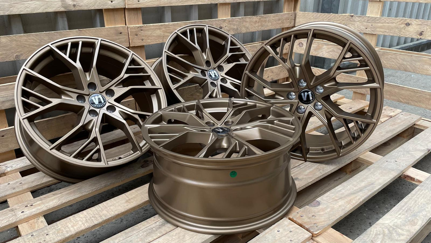 4er Satz V1 Wheels V7 19 Zoll Bronze Matt ET44