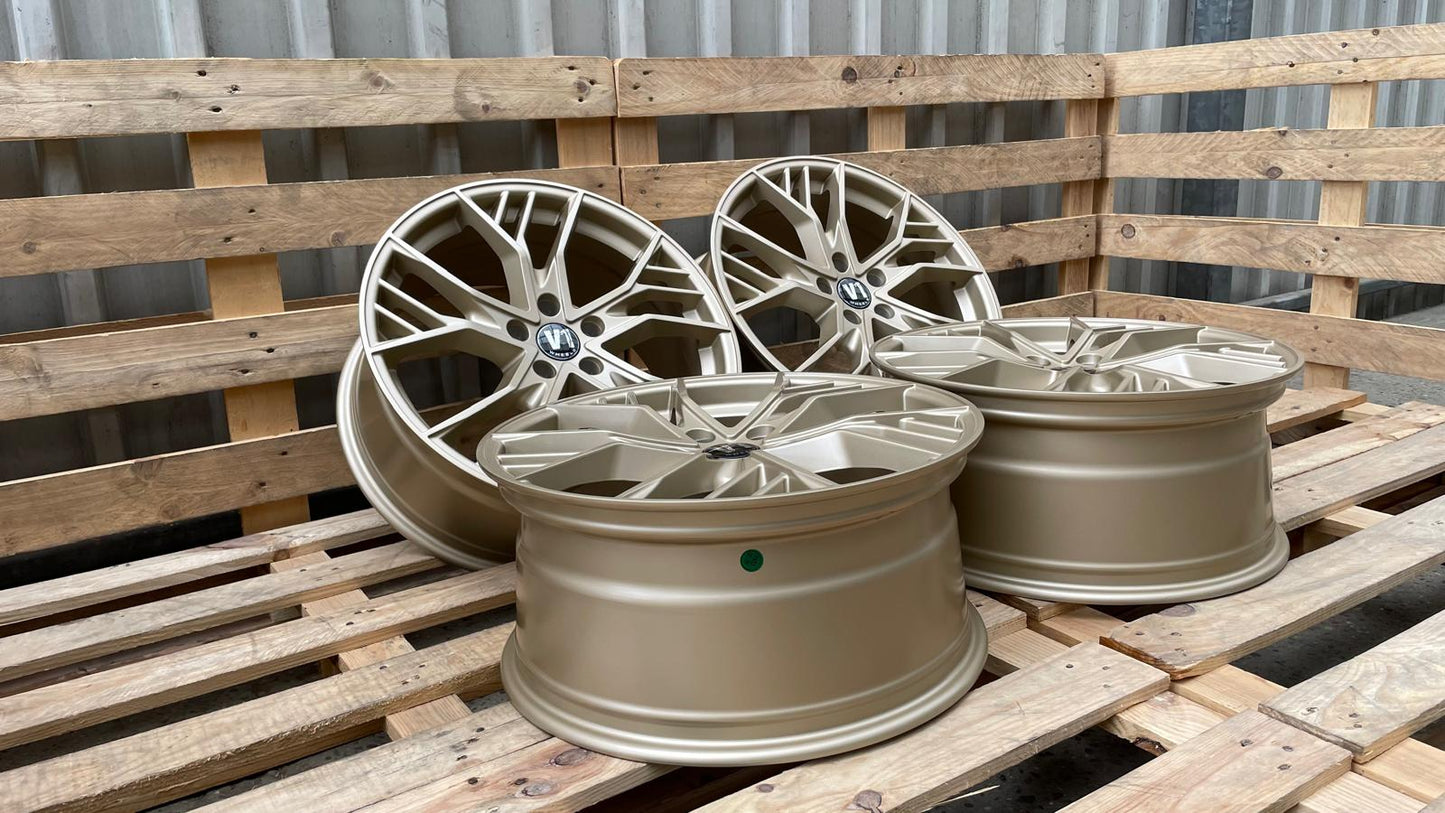 4er Satz V1 Wheels V7 19 Zoll Light Champagner ET29