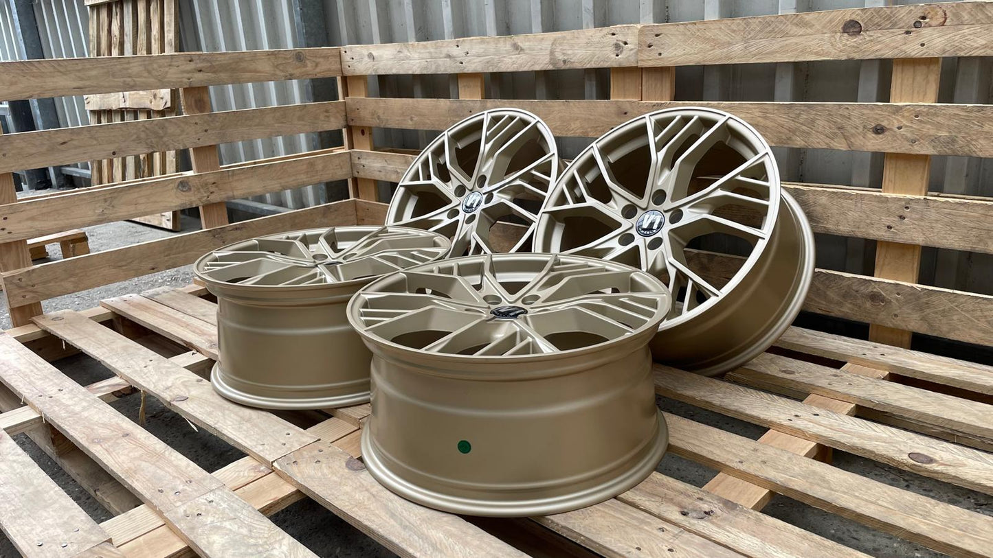 4er Satz V1 Wheels V7 19 Zoll Light Champagner ET29