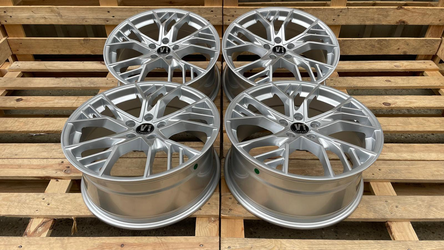 4er Satz V1 Wheels V7 19 Zoll Hyper Silber ET29