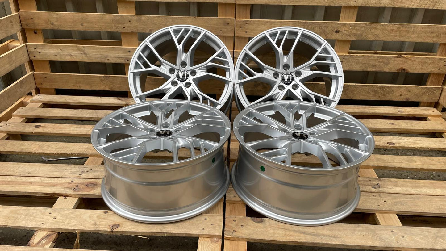 4er Satz V1 Wheels V7 19 Zoll Hyper Silber ET29