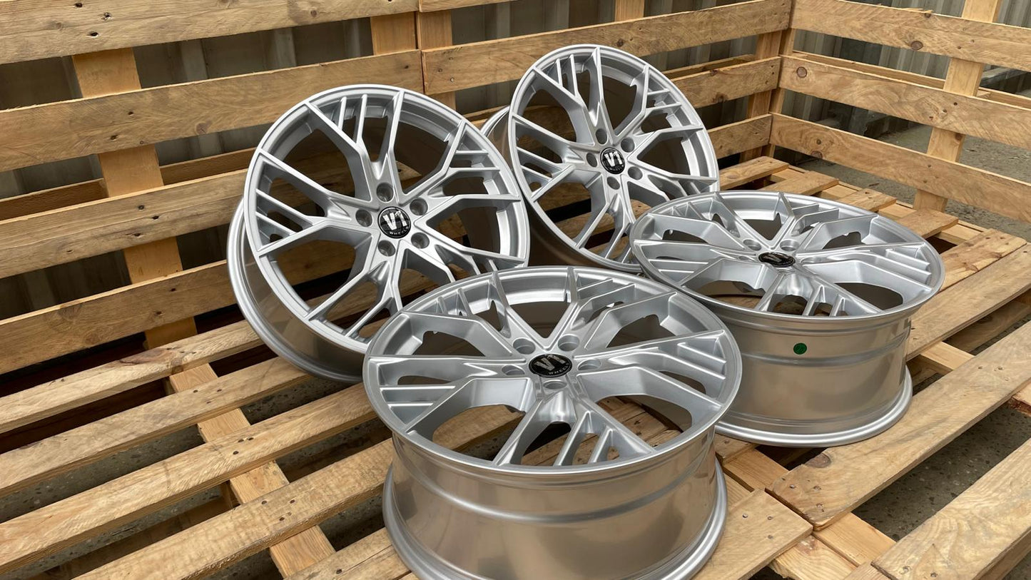 4er Satz V1 Wheels V7 19 Zoll Hyper Silber ET29