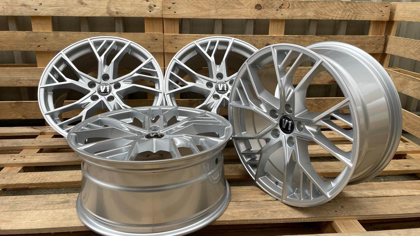 4er Satz V1 Wheels V7 19 Zoll Hyper Silber ET29