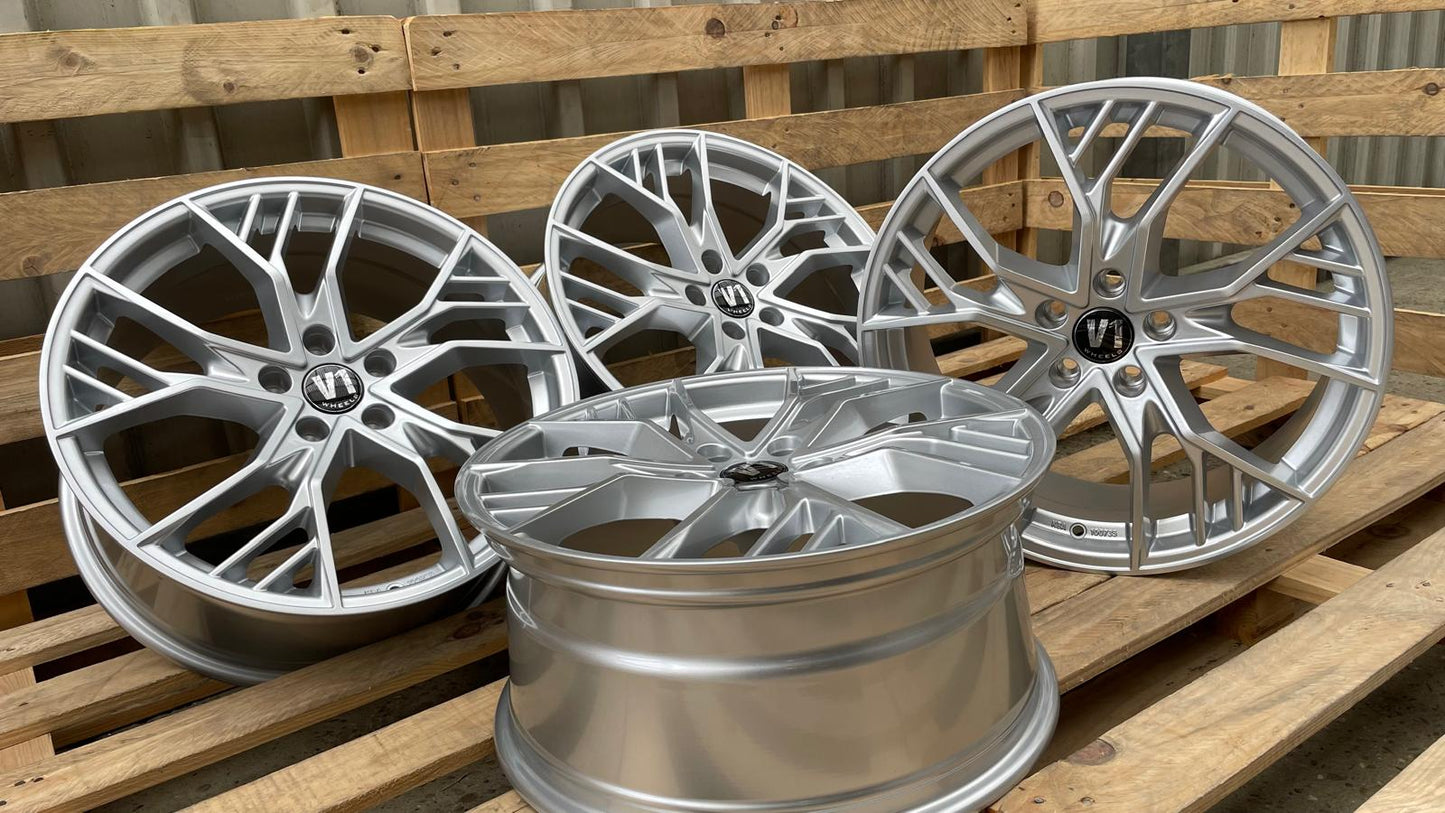 4er Satz V1 Wheels V7 19 Zoll Hyper Silber ET29
