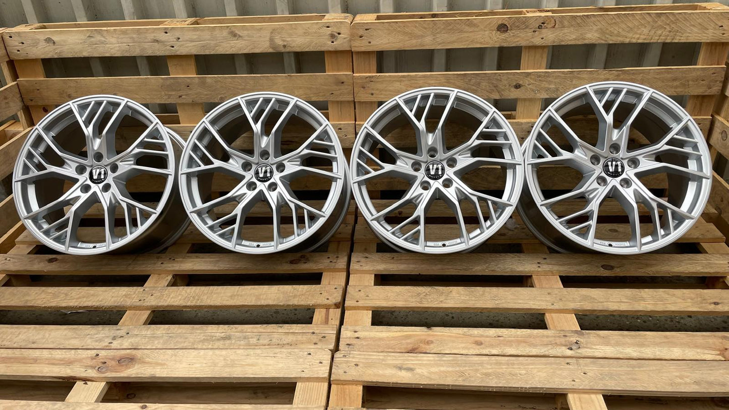 4er Satz V1 Wheels V7 19 Zoll Hyper Silber ET29