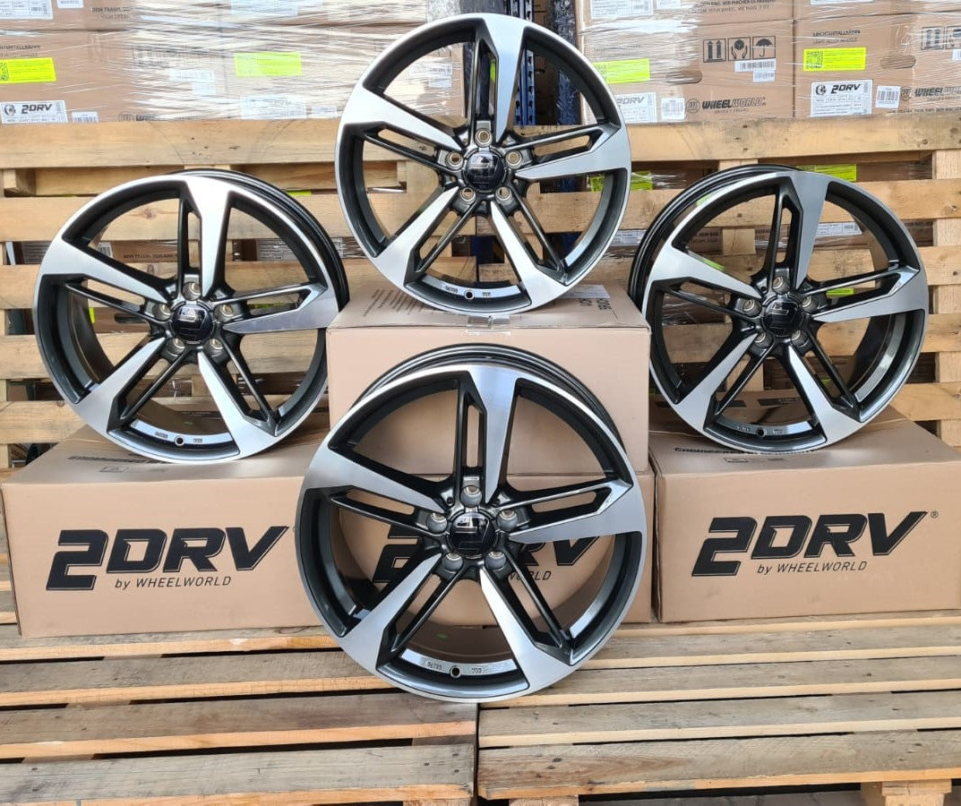 2DRV Wheelworld WH36 Felgen 18 Zoll Grau Poliert 8,0x18 ET48 5/112
