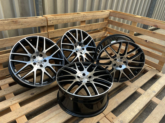 Wheelworld WH26 20 Zoll Schwarz Poliert 9,0x20 ET45 5/120 65,1