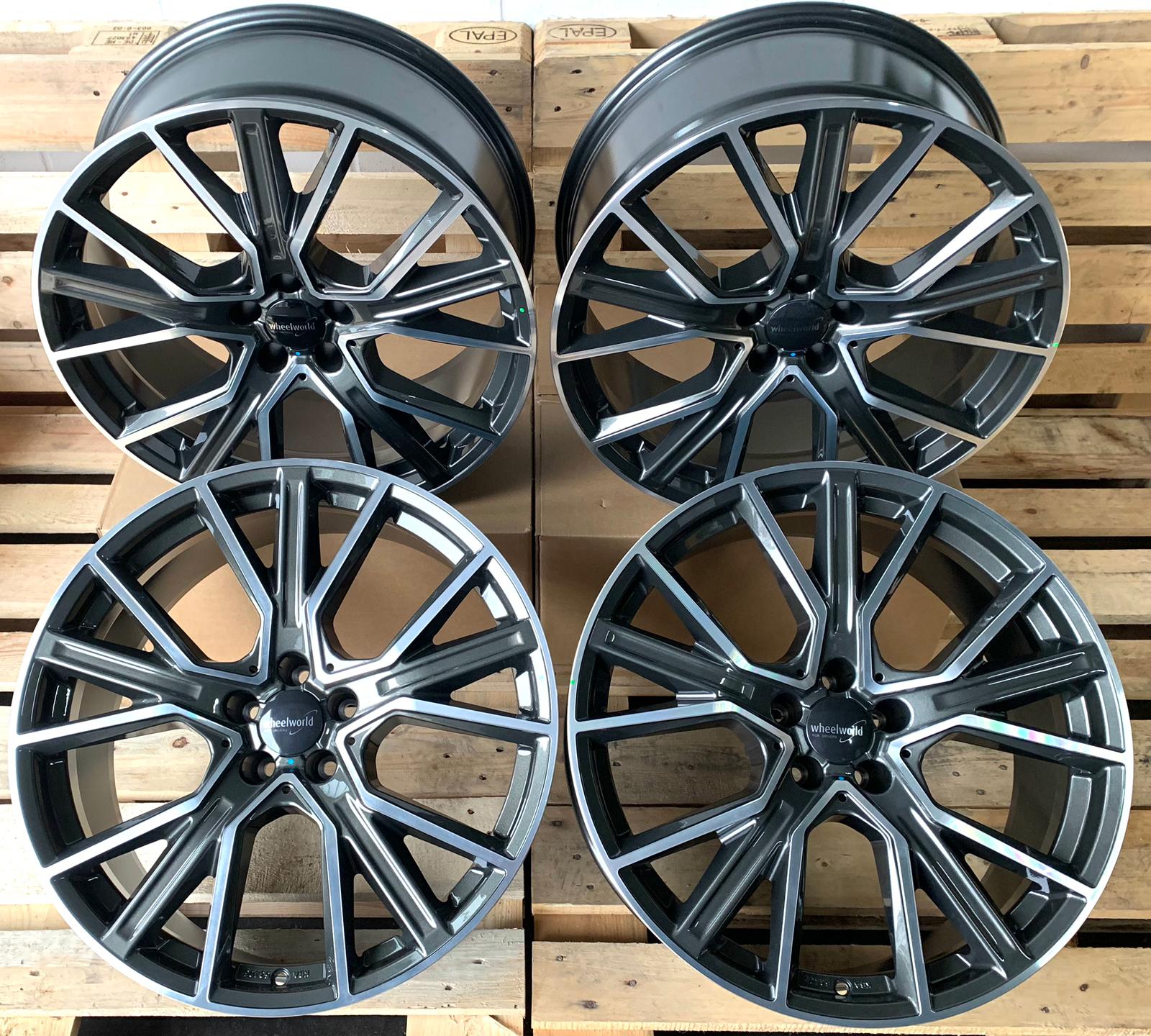 2 DRV by Wheelworld WH34 #15103 Grau Poliert 9x20 ET45 5x120 für VW T5 T6 Multivan, Caravelle und VW Amarok