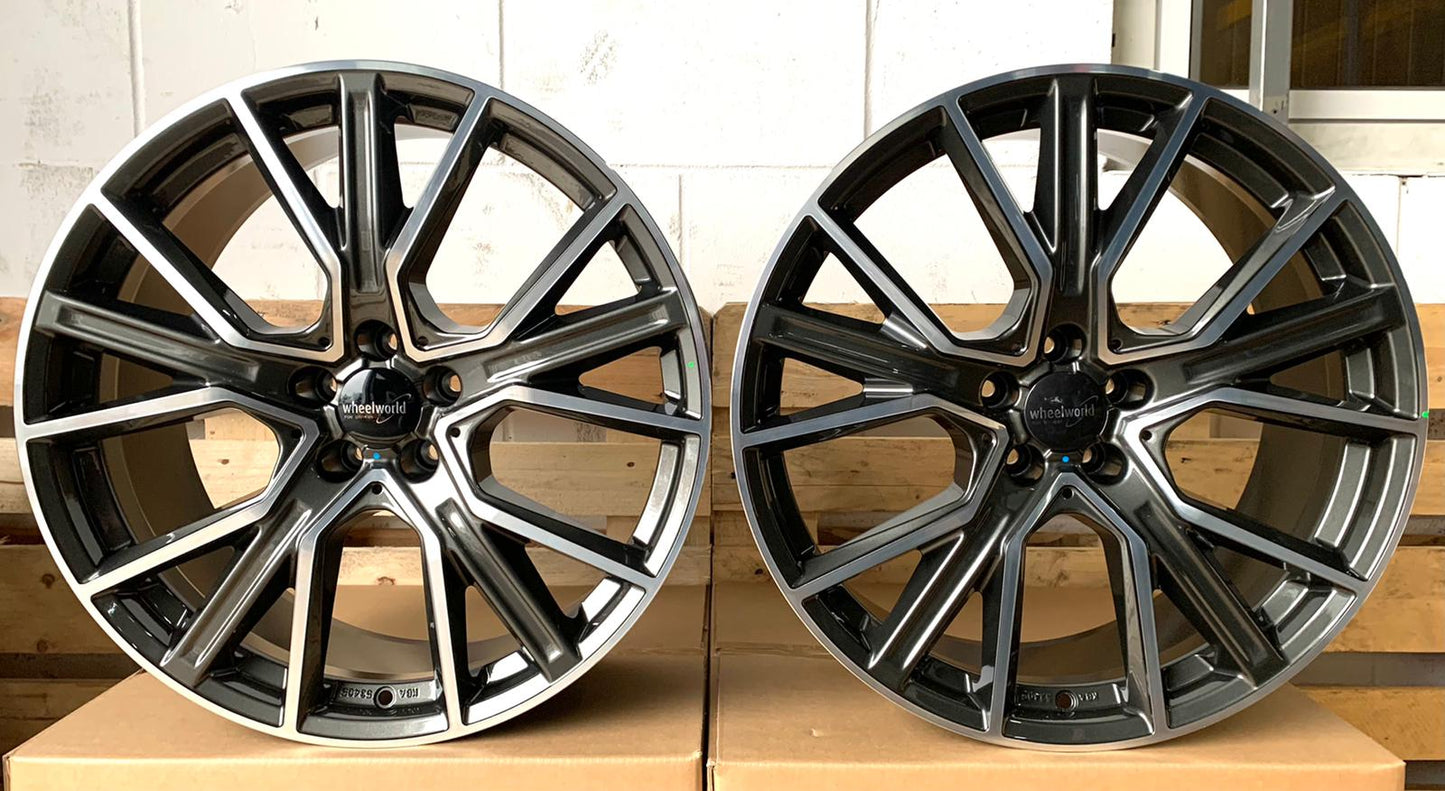 2 DRV by Wheelworld WH34 #15103 Grau Poliert 9x20 ET45 5x120 für VW T5 T6 Multivan, Caravelle und VW Amarok