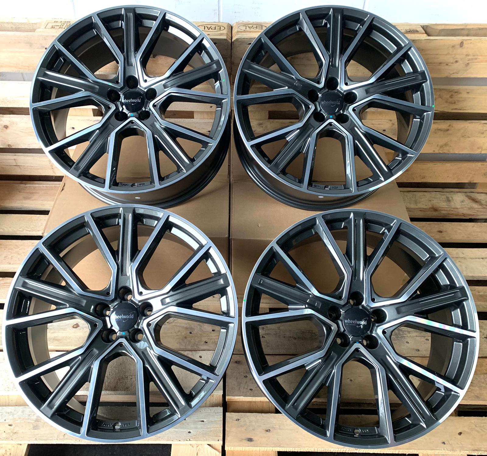 2 DRV by Wheelworld WH34 #15103 Grau Poliert 9x20 ET45 5x120 für VW T5 T6 Multivan, Caravelle und VW Amarok