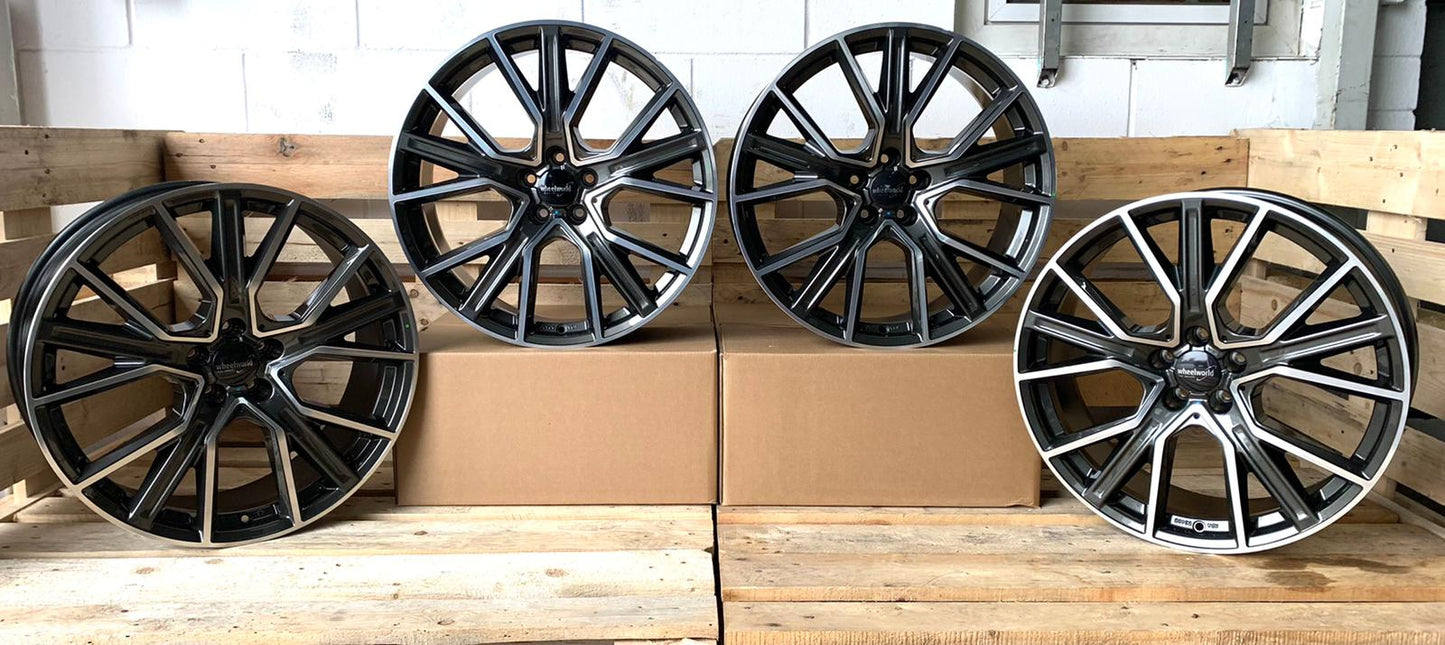 2 DRV by Wheelworld WH34 #15103 Grau Poliert 9x20 ET45 5x120 für VW T5 T6 Multivan, Caravelle und VW Amarok