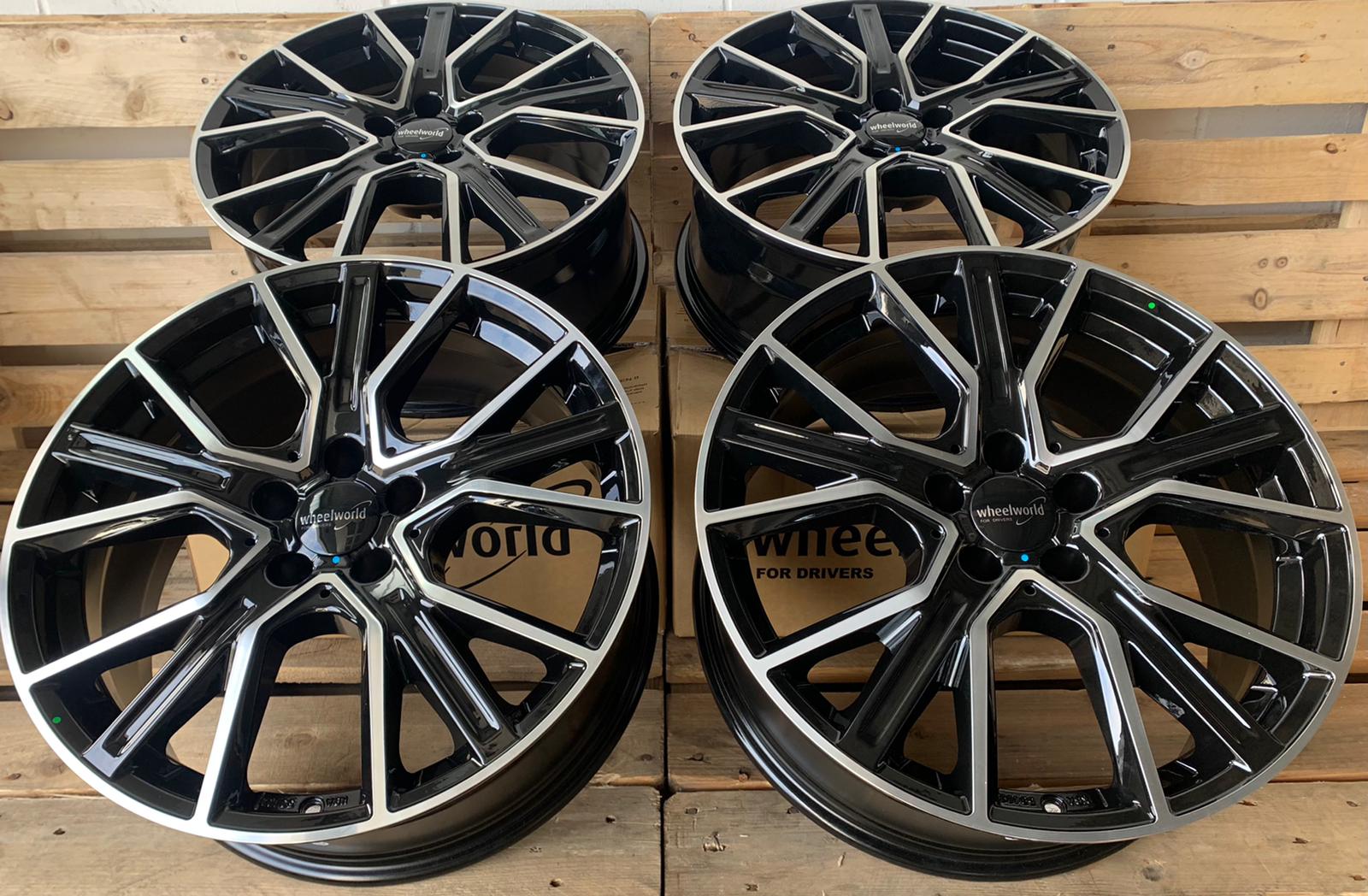 2 DRV by Wheelworld WH34 #14103 Schwarz Poliert 9x20 ET45 5x120 für VW T5 T6 Multivan, Caravelle und VW Amarok