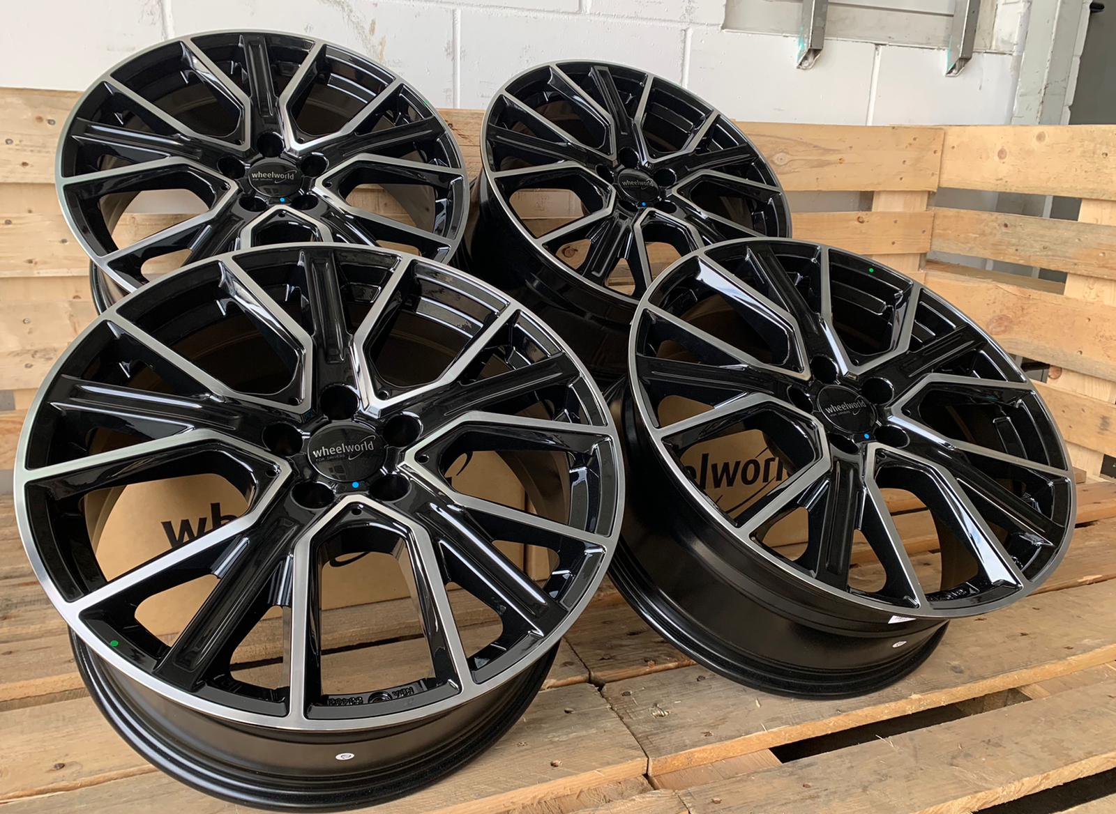 2 DRV by Wheelworld WH34 #14103 Schwarz Poliert 9x20 ET45 5x120 für VW T5 T6 Multivan, Caravelle und VW Amarok