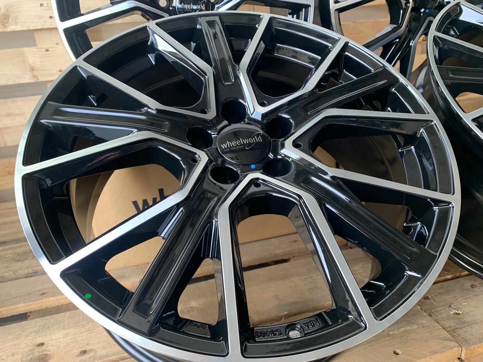 2 DRV by Wheelworld WH34 #14103 Schwarz Poliert 9x20 ET45 5x120 für VW T5 T6 Multivan, Caravelle und VW Amarok