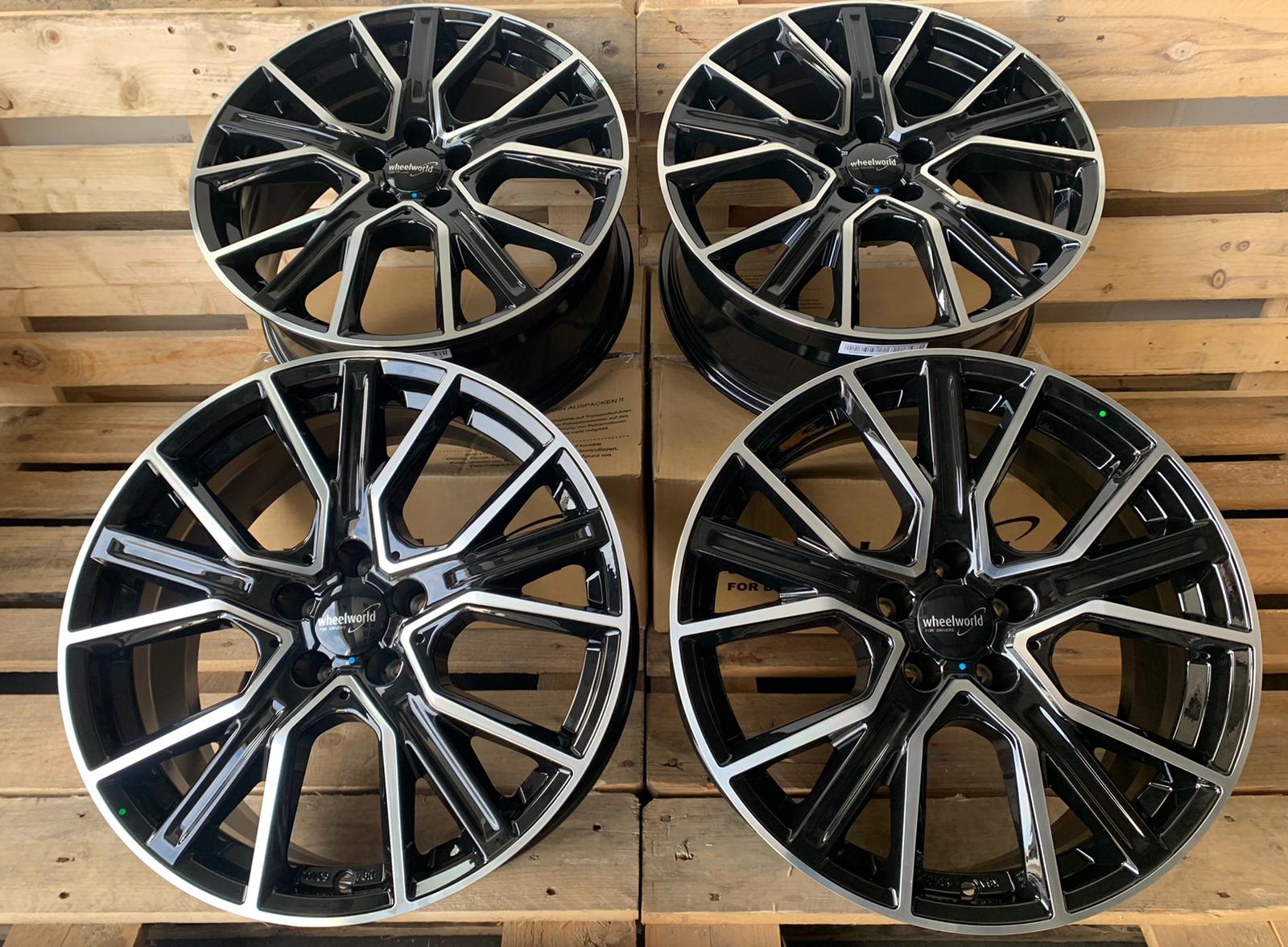 2 DRV by Wheelworld WH34 #14103 Schwarz Poliert 9x20 ET45 5x120 für VW T5 T6 Multivan, Caravelle und VW Amarok