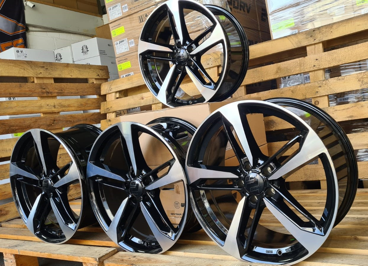 2DRV Wheelworld WH36 Felgen 19 Zoll Schwarz Poliert 8,5x19 ET30 5/112