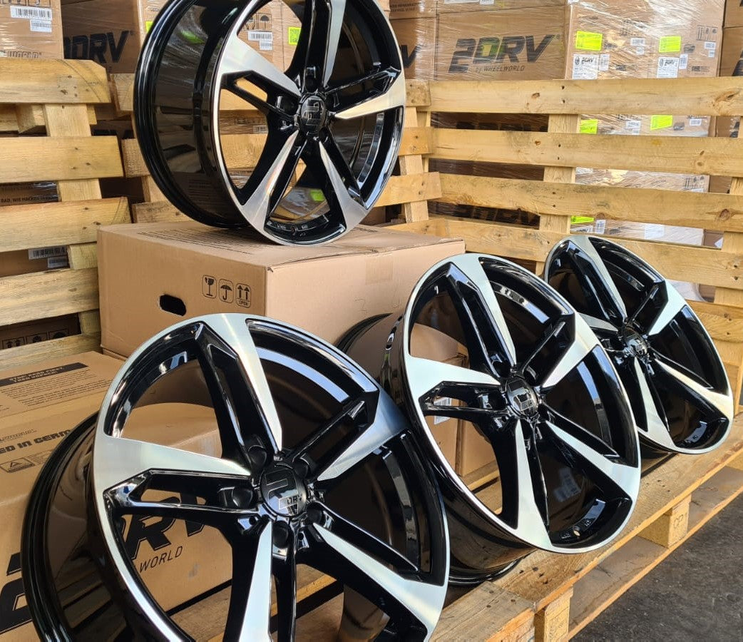 2DRV Wheelworld WH36 Felgen 19 Zoll Schwarz Poliert 8,5x19 ET30 5/112