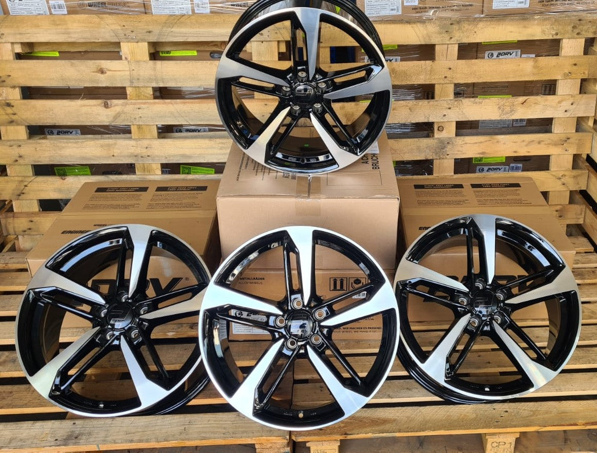 2DRV Wheelworld WH36 Felgen 18 Zoll Schwarz Poliert 8,0x18 ET40 5/112